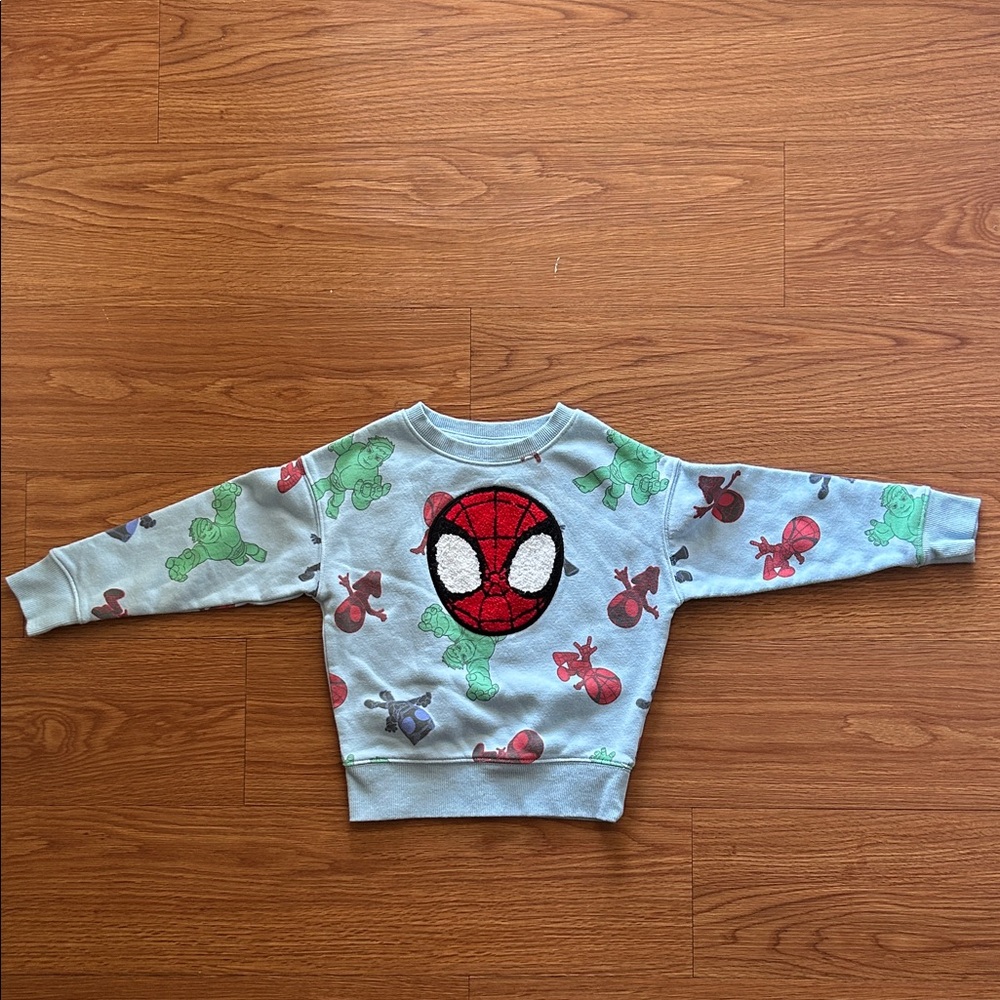 Marvel Spidey Amazing Friends Toddler Sweatshirt - Light Blue and Red
